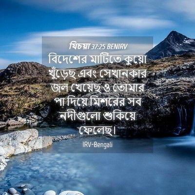 Picture 04 - যিচয়া 37:25 BENIRV - বিদেশের মাটিতে - Bible Verse Picture