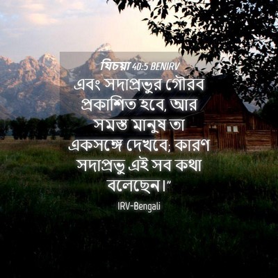 Picture 04 - যিচয়া 40:5 BENIRV - এবং সদাপ্রভুর - Bible Verse Picture
