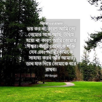 Picture 04 - যিচয়া 41:10 BENIRV - ভয় কর না, কারণ আমি - Bible Verse Picture