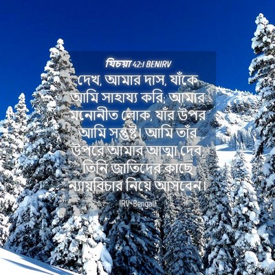Picture 04 - যিচয়া 42:1 BENIRV - দেখ, আমার দাস, - Bible Verse Picture