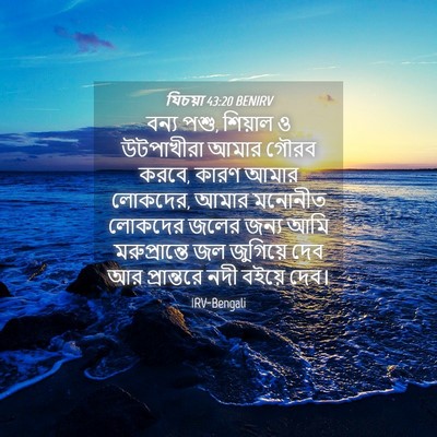 Picture 04 - যিচয়া 43:20 BENIRV - বন্য পশু, শিয়াল ও - Bible Verse Picture