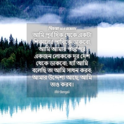 Picture 04 - যিচয়া 46:11 BENIRV - আমি পূর্ব দিক থেকে - Bible Verse Picture