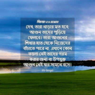 Picture 04 - যিচয়া 47:14 BENIRV - দেখ, তারা নাড়ার মত - Bible Verse Picture
