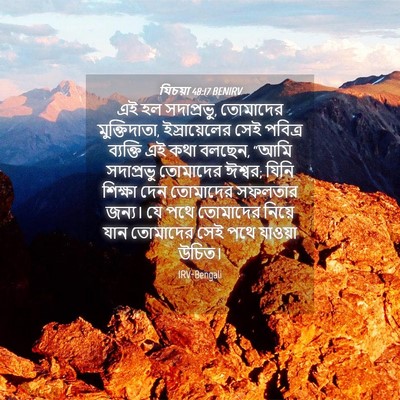 Picture 04 - যিচয়া 48:17 BENIRV - এই হল সদাপ্রভু, - Bible Verse Picture