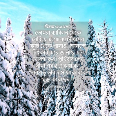 Picture 04 - যিচয়া 48:20 BENIRV - তোমরা ব্যাবিলন - Bible Verse Picture