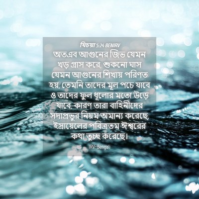 Picture 04 - যিচয়া 5:24 BENIRV - অতএব আগুনের জিভ - Bible Verse Picture
