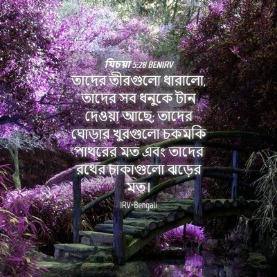 Picture 04 - যিচয়া 5:28 BENIRV - তাদের তীরগুলো - Bible Verse Picture