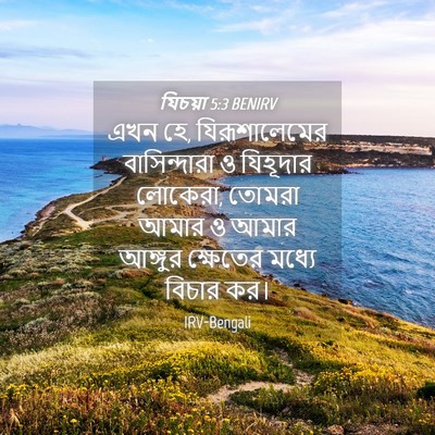 Picture 04 - যিচয়া 5:3 BENIRV - এখন হে, - Bible Verse Picture