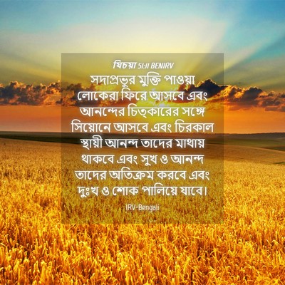 Picture 04 - যিচয়া 51:11 BENIRV - সদাপ্রভুর মুক্তি - Bible Verse Picture