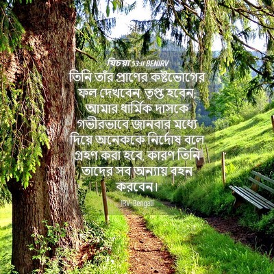 Picture 04 - যিচয়া 53:11 BENIRV - তিনি তাঁর প্রাণের - Bible Verse Picture