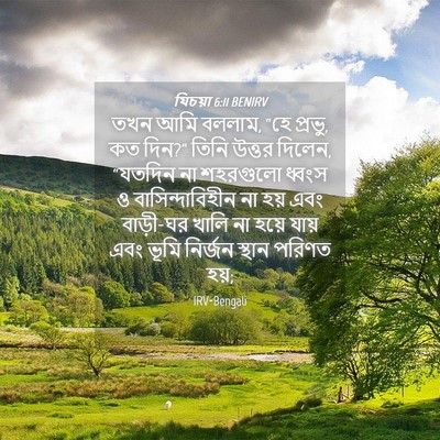 Picture 04 - যিচয়া 6:11 BENIRV - তখন আমি বললাম, “হে - Bible Verse Picture