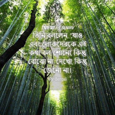 Picture 04 - যিচয়া 6:9 BENIRV - তিনি বললেন, “যাও - Bible Verse Picture