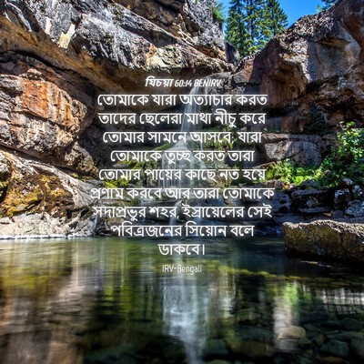 Picture 04 - যিচয়া 60:14 BENIRV - তোমাকে যারা - Bible Verse Picture