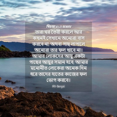 Picture 04 - যিচয়া 65:22 BENIRV - তারা ঘর তৈরী করলে - Bible Verse Picture