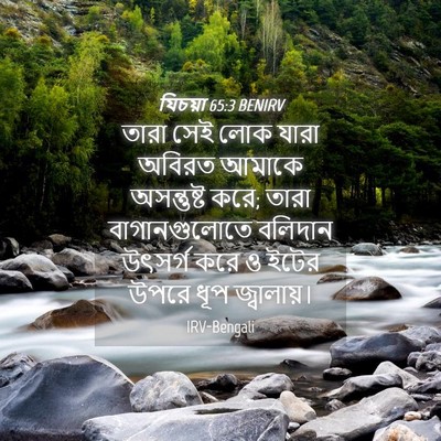 Picture 04 - যিচয়া 65:3 BENIRV - তারা সেই লোক যারা - Bible Verse Picture