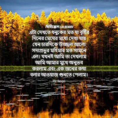 Picture 04 - যিহিষ্কেল 1:28 BENIRV - এটা দেখতে ধনুকের - Bible Verse Picture