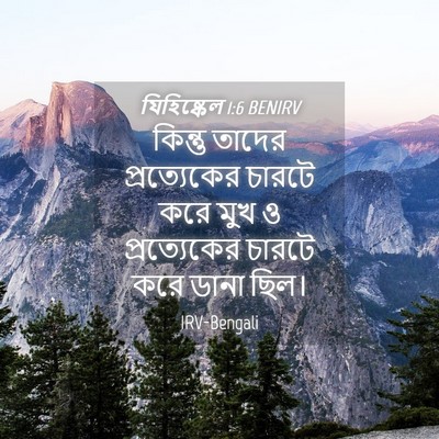 Picture 04 - যিহিষ্কেল 1:6 BENIRV - কিন্তু তাদের - Bible Verse Picture