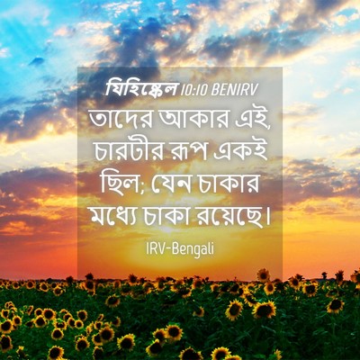 Picture 04 - যিহিষ্কেল 10:10 BENIRV - তাদের আকার এই, - Bible Verse Picture