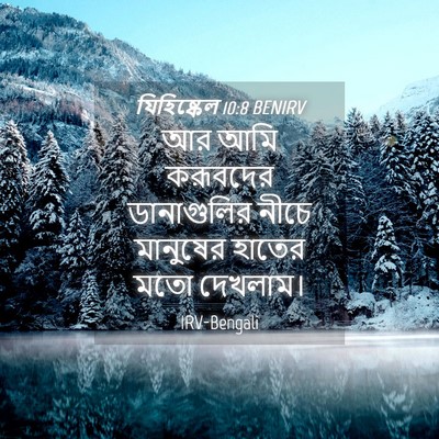 Picture 04 - যিহিষ্কেল 10:8 BENIRV - আর আমি করূবদের - Bible Verse Picture