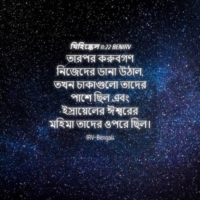 Picture 04 - যিহিষ্কেল 11:22 BENIRV - তারপর করুবগণ - Bible Verse Picture