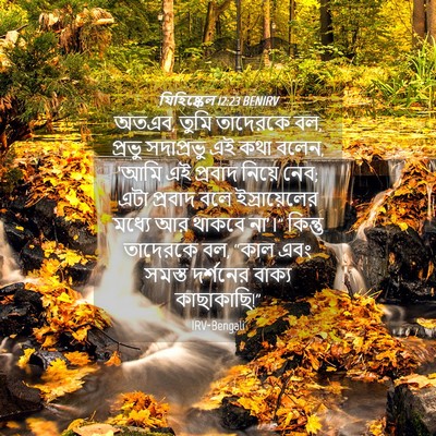 Picture 04 - যিহিষ্কেল 12:23 BENIRV - অতএব, তুমি তাদেরকে - Bible Verse Picture