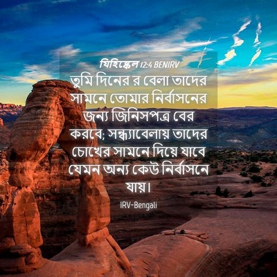Picture 04 - যিহিষ্কেল 12:4 BENIRV - তুমি দিনের র বেলা - Bible Verse Picture