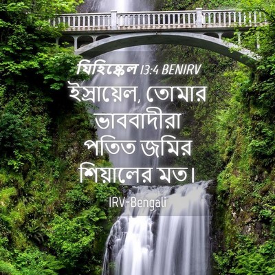 Picture 04 - যিহিষ্কেল 13:4 BENIRV - ইস্রায়েল, তোমার - Bible Verse Picture