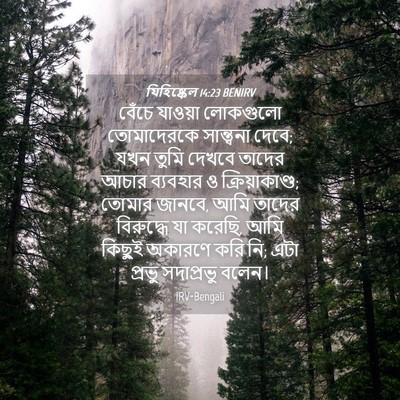 Picture 04 - যিহিষ্কেল 14:23 BENIRV - বেঁচে যাওয়া - Bible Verse Picture