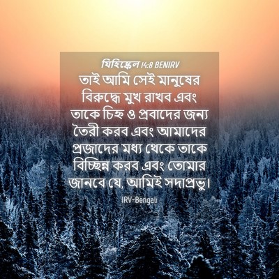 Picture 04 - যিহিষ্কেল 14:8 BENIRV - তাই আমি সেই - Bible Verse Picture