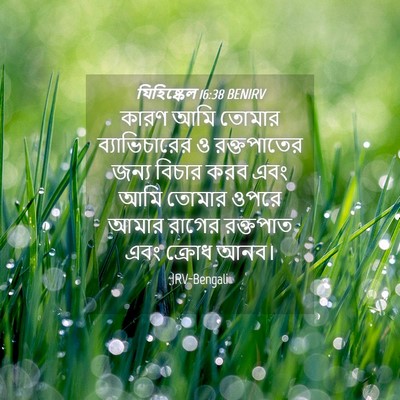 Picture 04 - যিহিষ্কেল 16:38 BENIRV - কারণ আমি তোমার - Bible Verse Picture
