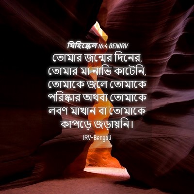 Picture 04 - যিহিষ্কেল 16:4 BENIRV - তোমার জন্মের - Bible Verse Picture
