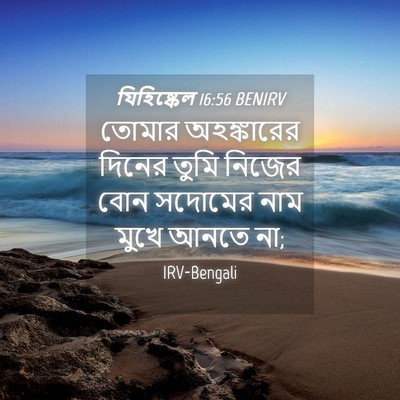Picture 04 - যিহিষ্কেল 16:56 BENIRV - তোমার অহঙ্কারের - Bible Verse Picture