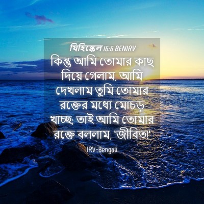 Picture 04 - যিহিষ্কেল 16:6 BENIRV - কিন্তু আমি তোমার - Bible Verse Picture