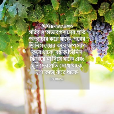 Picture 04 - যিহিষ্কেল 18:12 BENIRV - গরিব ও - Bible Verse Picture