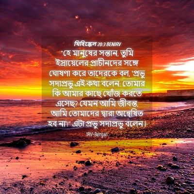 Picture 04 - যিহিষ্কেল 20:3 BENIRV - “হে মানুষের - Bible Verse Picture