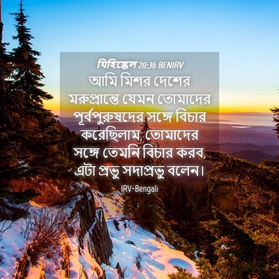 Picture 04 - যিহিষ্কেল 20:36 BENIRV - আমি মিশর দেশের - Bible Verse Picture