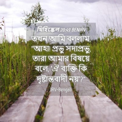 Picture 04 - যিহিষ্কেল 20:49 BENIRV - তখন আমি বললাম, - Bible Verse Picture