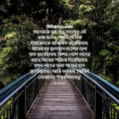 Picture 04 - যিহিষ্কেল 20:5 BENIRV - তাদেরকে বল, প্রভু - Bible Verse Picture