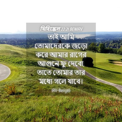 Picture 04 - যিহিষ্কেল 22:21 BENIRV - তাই আমি তোমাদেরকে - Bible Verse Picture