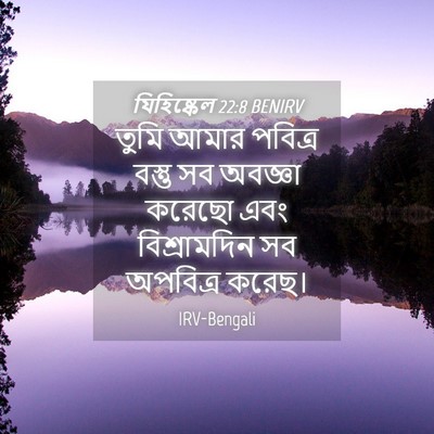 Picture 04 - যিহিষ্কেল 22:8 BENIRV - তুমি আমার পবিত্র - Bible Verse Picture