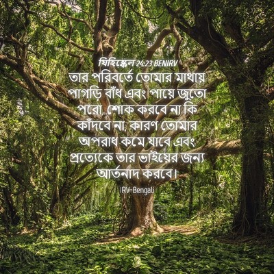 Picture 04 - যিহিষ্কেল 24:23 BENIRV - তার পরিবর্তে - Bible Verse Picture
