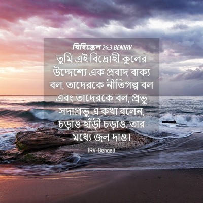 Picture 04 - যিহিষ্কেল 24:3 BENIRV - তুমি এই বিদ্রোহী - Bible Verse Picture
