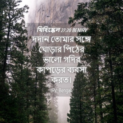 Picture 04 - যিহিষ্কেল 27:20 BENIRV - দদান তোমার সঙ্গে - Bible Verse Picture
