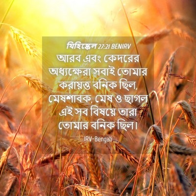 Picture 04 - যিহিষ্কেল 27:21 BENIRV - আরব এবং কেদরের - Bible Verse Picture