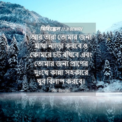 Picture 04 - যিহিষ্কেল 27:31 BENIRV - আর তারা তোমার জন্য - Bible Verse Picture