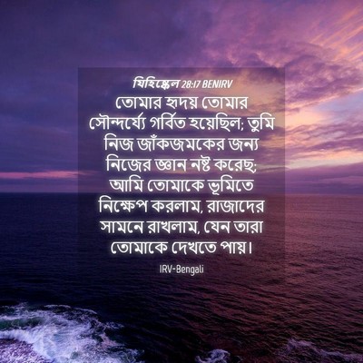 Picture 04 - যিহিষ্কেল 28:17 BENIRV - তোমার হৃদয় তোমার - Bible Verse Picture