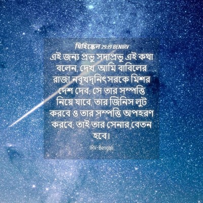 Picture 04 - যিহিষ্কেল 29:19 BENIRV - এই জন্য প্রভু - Bible Verse Picture