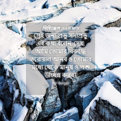 Picture 04 - যিহিষ্কেল 29:8 BENIRV - সেই জন্য প্রভু - Bible Verse Picture