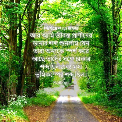 Picture 04 - যিহিষ্কেল 3:13 BENIRV - আর আমি জীবন্ত - Bible Verse Picture