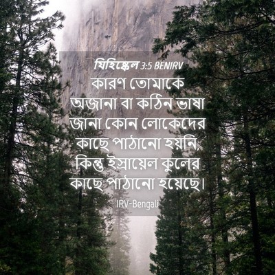 Picture 04 - যিহিষ্কেল 3:5 BENIRV - কারণ তোমাকে অজানা - Bible Verse Picture